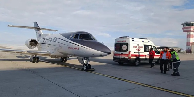 30 Günlük Bebek İçin Uçak Ambulans Havalandı
